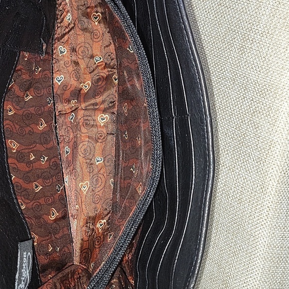 Brighton Black Crocodile-Embossed Leather Small Top Handle Crossbody Bag - Picture 11 of 12